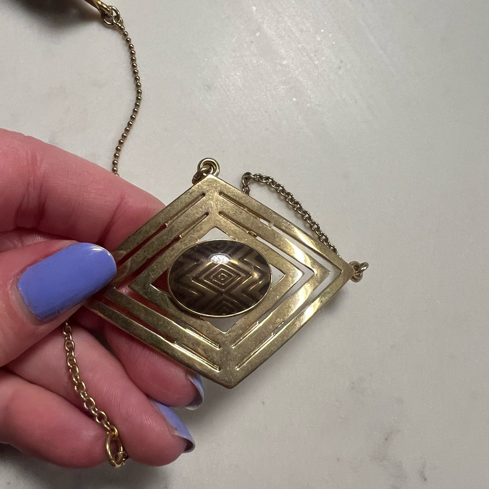 Gold Geometric hand chain